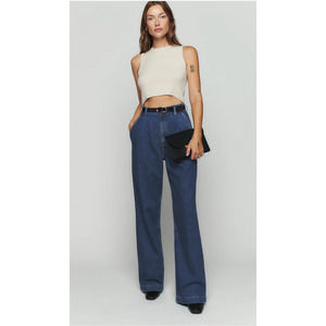 Reformation Montauk Pleated High Rise Jeans - Size 24